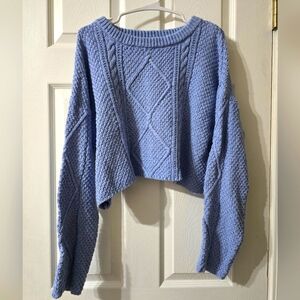 Altar'd State Blue Crew Neck Sweater